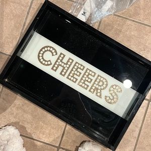 “CHEERS” serving tray